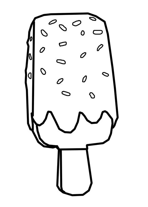 Also there presented some colouring pictures of ice cream trucks and people with ice cream. Popsicle Outlines Free Stock Photo - Public Domain Pictures
