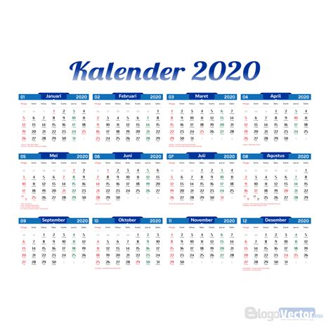 Template Kalender Kerja 2020 15 Kalender Bulanan Kalender Kantor Riset