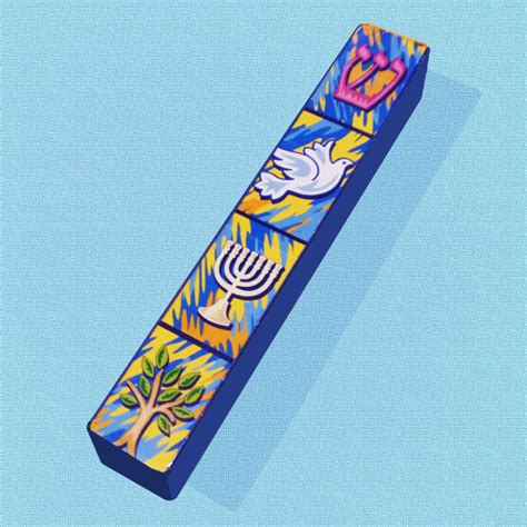 Unique Hand Made One Of A Kind Decorative Wood Mezuzah