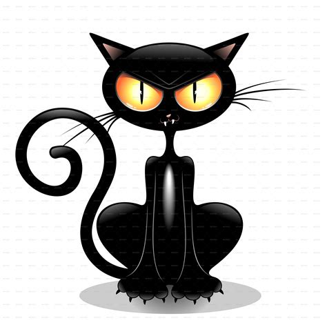 Angry Black Cat Cartoon Vectors Graphicriver