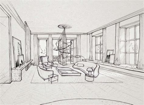 Interior Design Sketching A Must Have For Original Artistic Design In