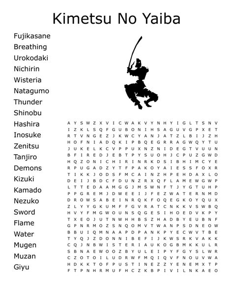 Demon Slayer Characters Crossword Wordmint