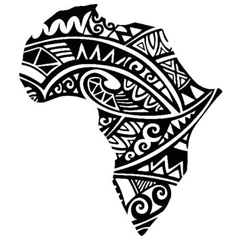 Traditional African Map Tattoo Design African Tattoo African Tribal