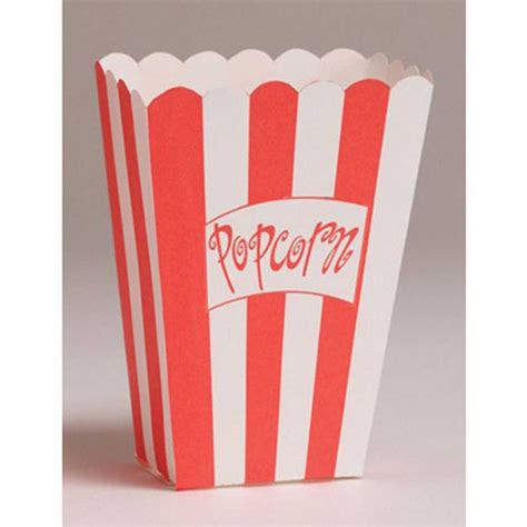 Hollywood Small Popcorn Boxes Party Food Pails 9cm X 13cm X 5cm 8pk