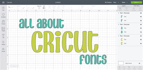 All About Cricut Design Space Fonts Hey Let S Make Stuff