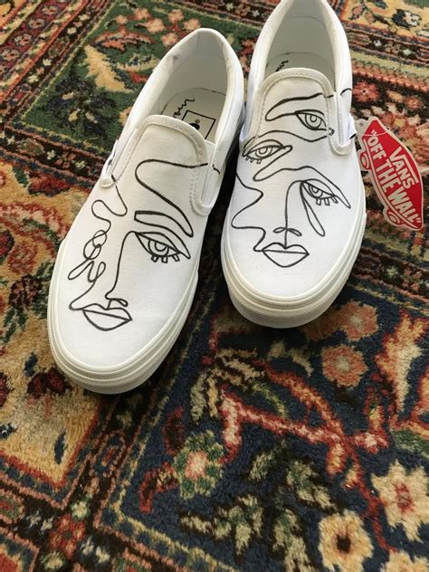 Custom Vans Made To Order Hand Painted Vans Abstract T Etsy