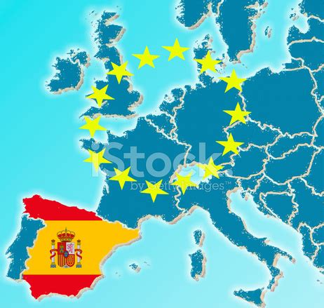 Den är detaljerad och har flera av sevärdheterna markerade. Spain IN Euro Union Map stock photos - FreeImages.com