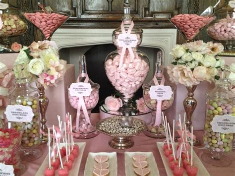 Wedding Candy Buffet In Vintage Pink Candy Buffets L Sweetie Tables L