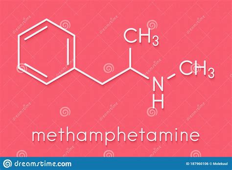 Methamphetamine Crystal Meth Methamfetamine Stimulant Drug Molecule