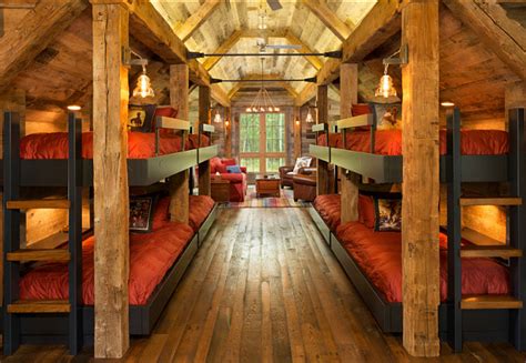 bunk house with rustic interiors home bunch interior design ideas rustic bunk beds bunk