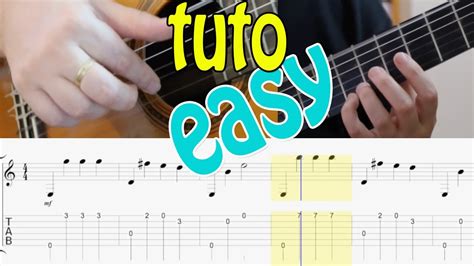 TUTO MELODIE FACILE - VERY EASY FINGERSTYLE GUITAR - YouTube