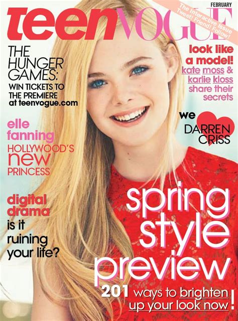 Rcn America Maine Elle Fanning Covers February Issue Of Teen Vogue