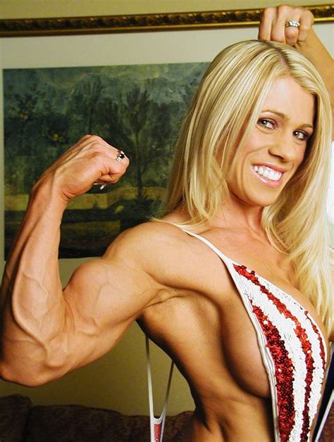 Musclebound Blonde Naked Female Bodybuilder With Big Tits