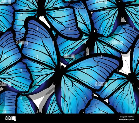 Seamless Butterfly Pattern Wings On White Stock Vector Image And Art Alamy