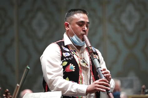 Indigenous Flute Player Darren Thompson Performing At Scsu Kvsc 881 Fm