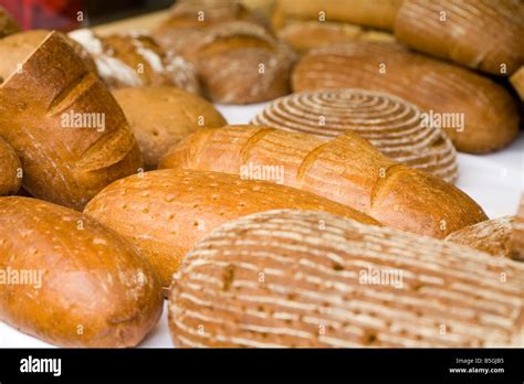 Breads Loaves Market Stall Stock Photo Alamy