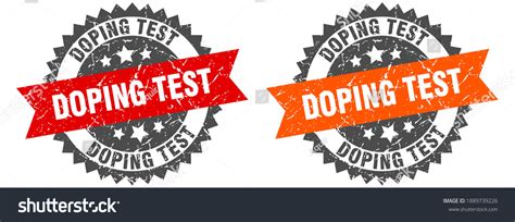 Doping Test Grunge Stamp Set Doping Stock Vector Royalty Free