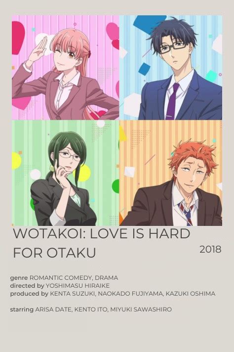 Wotakoi Love Is Hard For Otaku Poster Anime Print On Canvas Poster