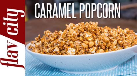 Popcorn is delicious, especially when paired with a couch and your. Homemade Caramel Popcorn - Make Caramel Corn - FlavCity ...