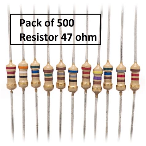 Pack Of 500 Resistor 47 Ohm Resistors 1 By 4w