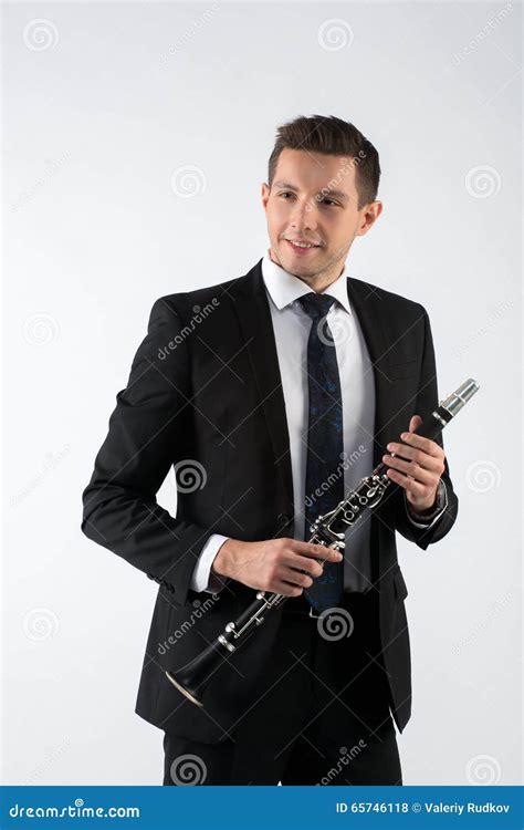 Young Man Playing The Clarinet Stock Photo Image Of Human Classic