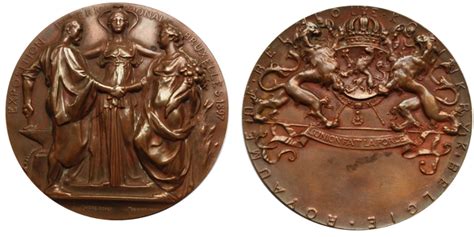 Medailles Belgique Bruxelles Exposition Internationale 1897