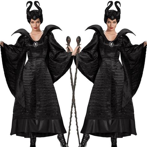 Sleeping Curse Costumes Adlut Maleficent Cosplay Halloween Costumes For