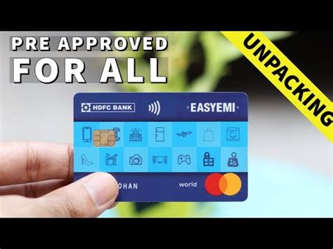 Check spelling or type a new query. HDFC Easy EMI Credit Card Unpacking | Pre-approved or Minimum salary 10k - YouTube