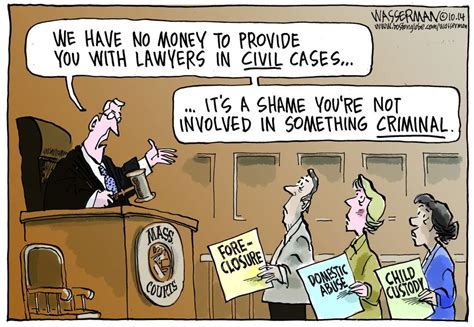 Editorial Cartoon Facing The Law Without Lawyers The Boston Globe