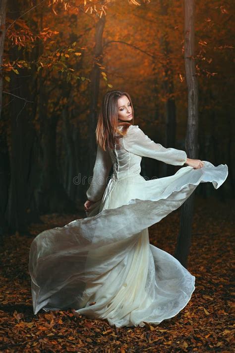 Dance Of The Autumn Leaves Stock Photo Image Of Innocence 62082246