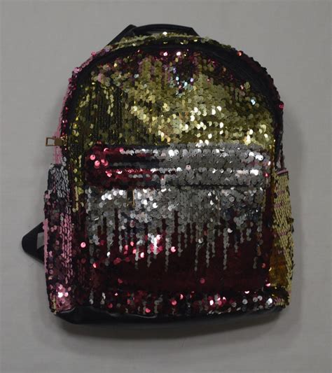 Reversible Sequins Backpack Outdoor Backpack Holographic Etsy