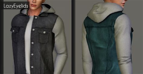 Sims 4 Cc Hooded Denim Jacket