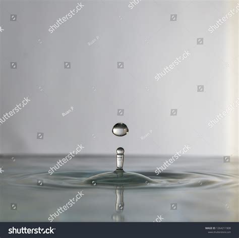 Droplet Hitting Water Surface Stock Photo 1264211908 Shutterstock
