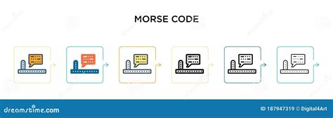Linear Morse Code Icon From Comunation Outline Collection Thin Line