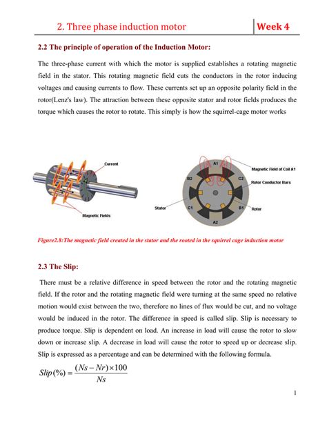 Week 4 22 The Principle Of Operation Of The Induction Motor