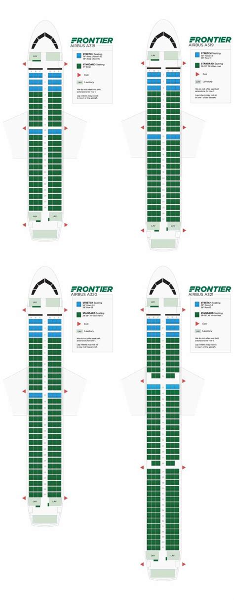 Frontier Airlines Seating Chart Airbus A319