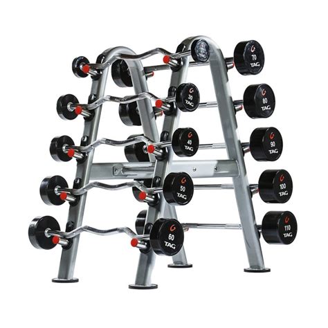 tag 8 sided premium ultrathane fixed barbell set with rack ez curl hadle aspenly