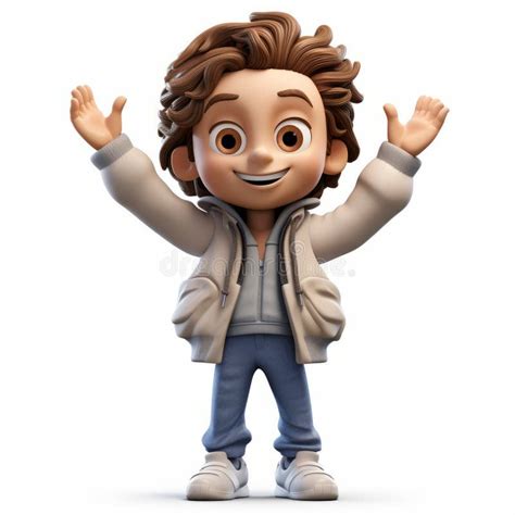 Lindo Feliz Michael 3d Clipart De Un Personaje De Caricatura En Una