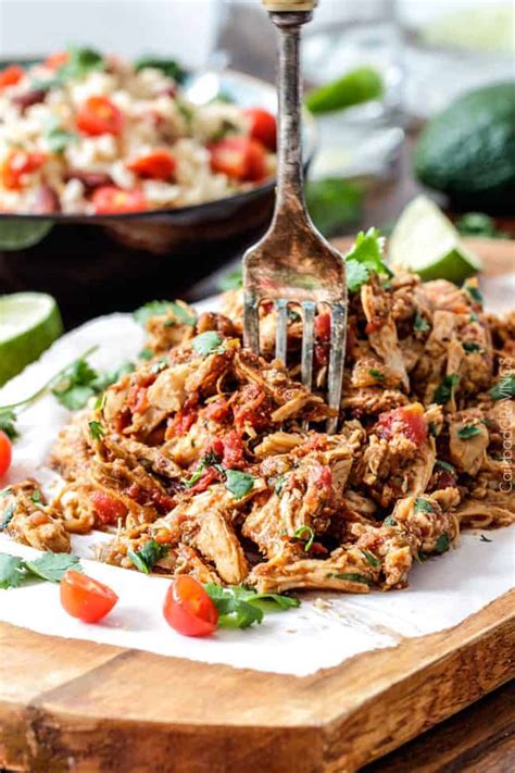 Field pumpkins, which are larger in size, have watery, stringy flesh and are best used for decoration. Easy Slow Cooker Shredded Mexican Chicken - Carlsbad Cravings