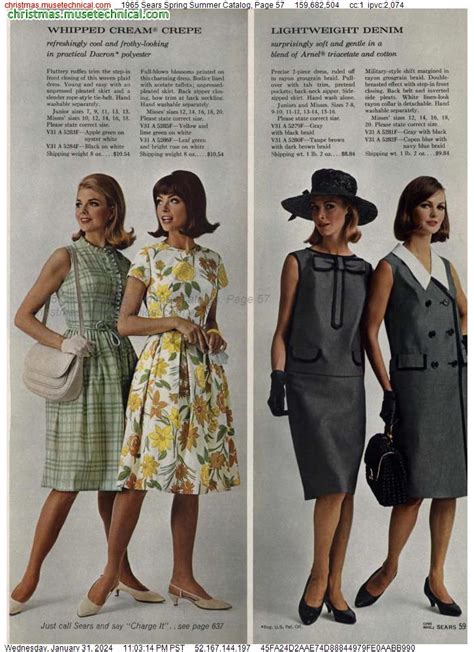 1965 Sears Spring Summer Catalog Page 57 Catalogs And Wishbooks