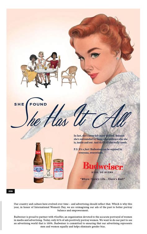 Budweiser Adapted Their Sexist Ads From The 50s And 60s To