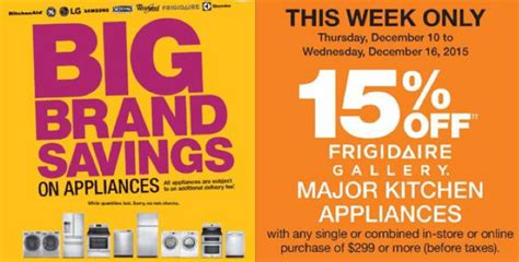 Time we spend at home is the add discounted pair items suggested in your shopping cart. Home Depot Canada Weekly Deals: Big Brand Savings on Appliances + Save 15% off Frigidaire ...