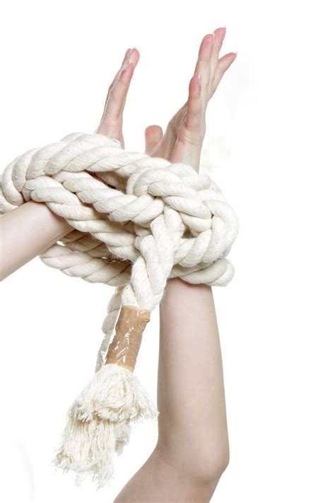 Young Woman With Tied Up Hands Stock Image Image Of Hands Kidnapping
