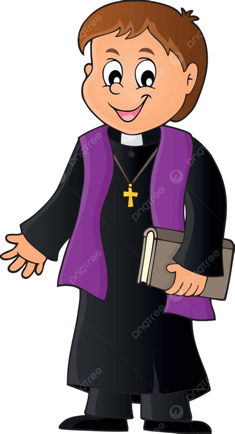 Young Priest Topic Image 1 Thematic Symbol Look Vector Thematic