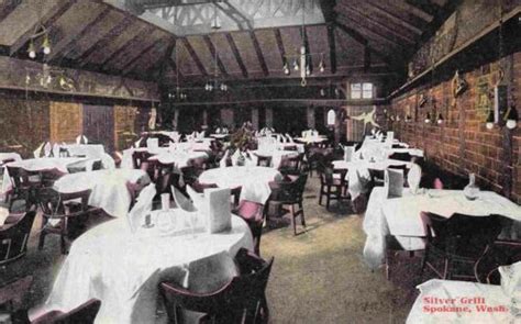 Silver Grille Restaurant Interior Spokane Washington 1910c Postcard EBay