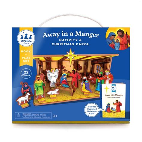 Away In A Manger Christmas Carol And Nativity Playset