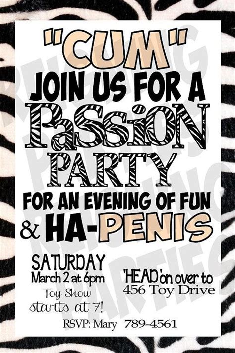 Adult Toy Party Invitations