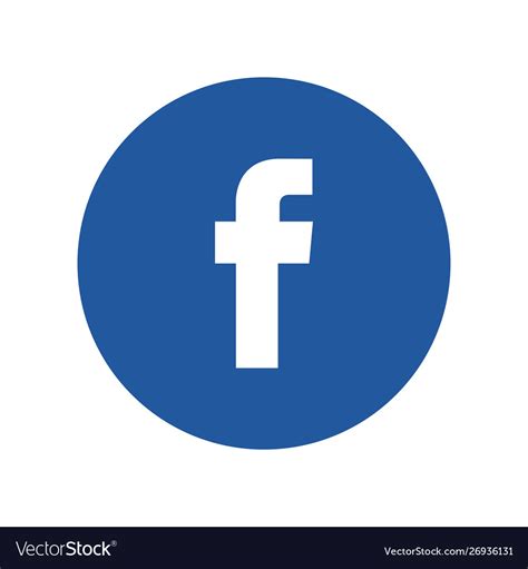 Set For Letter F Facebook Flat Web Icon Royalty Free Vector