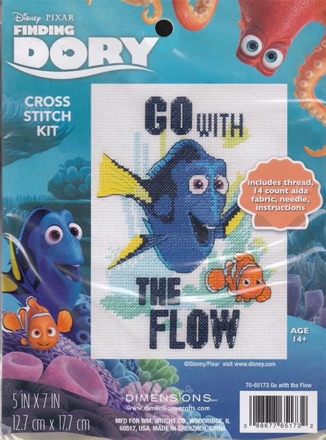 The Ever Optimistic Dory And The Adventurous Nemo Are Featured On Go With The Flow In Counted C