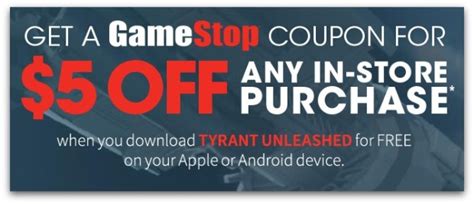Gamestop Free 5 Off Any 5 In Store Purchase Coupon Just Download